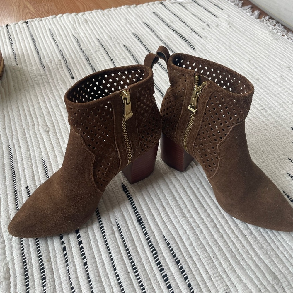 Brown Suede Ankle Boots